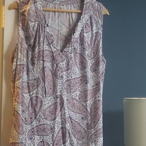 Paisley sleeveless  blouse